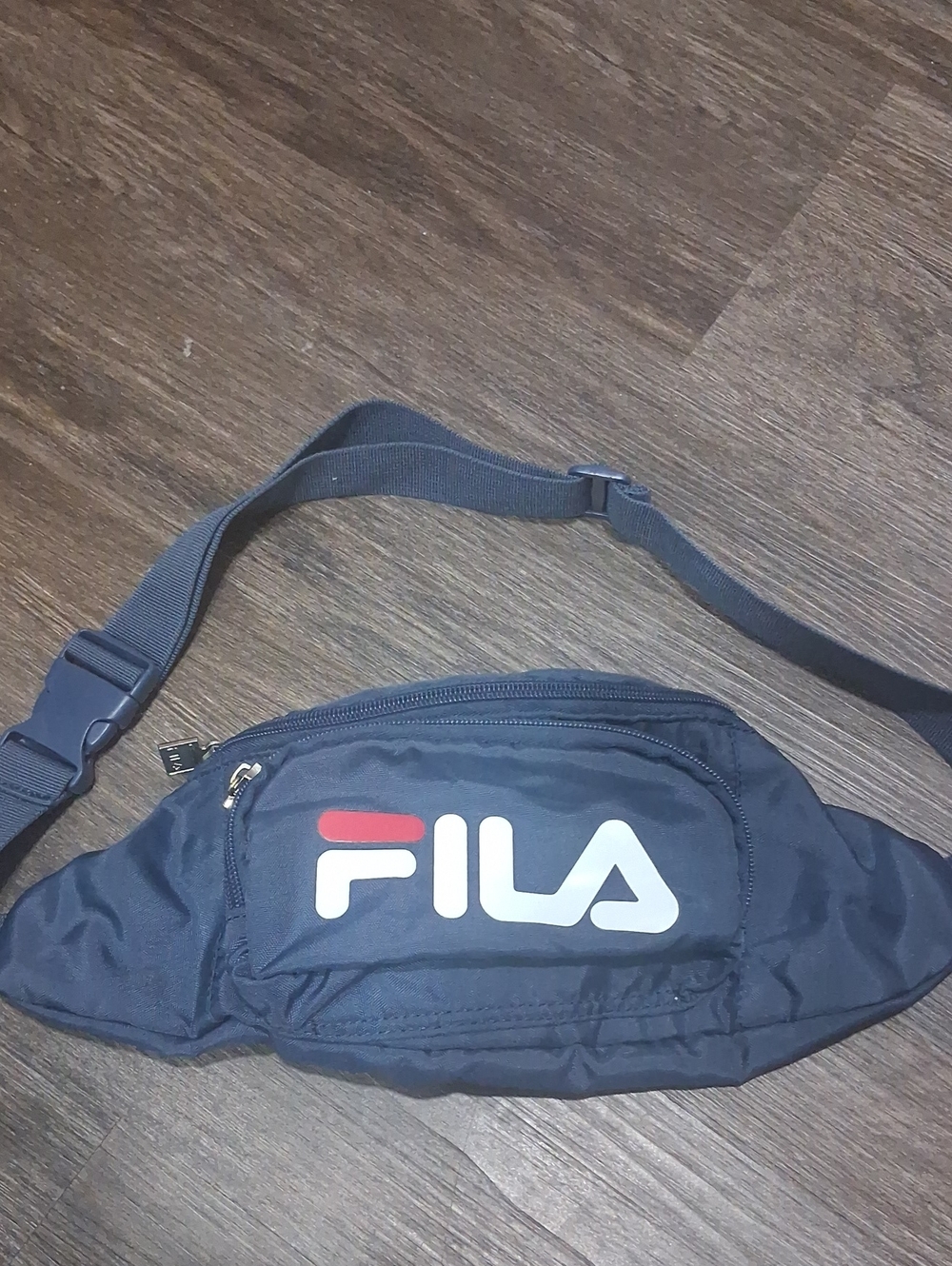 Fila Navy and White Logo Belt Bag with Red Accent